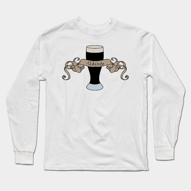 slainte on blue Long Sleeve T-Shirt by B0red